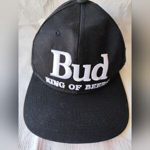 Vintage 1990s Bud King of Beers Starter Snapback Hat Official NFL Baseball Cap
